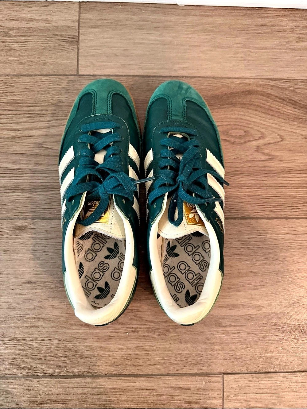 adidas Samba Green & White US 8.5 Good